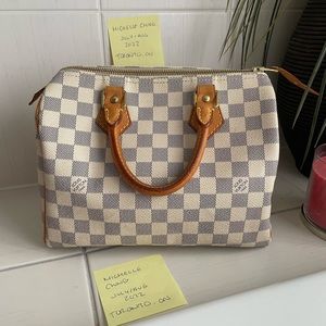 Speedy 25 Damier Azur